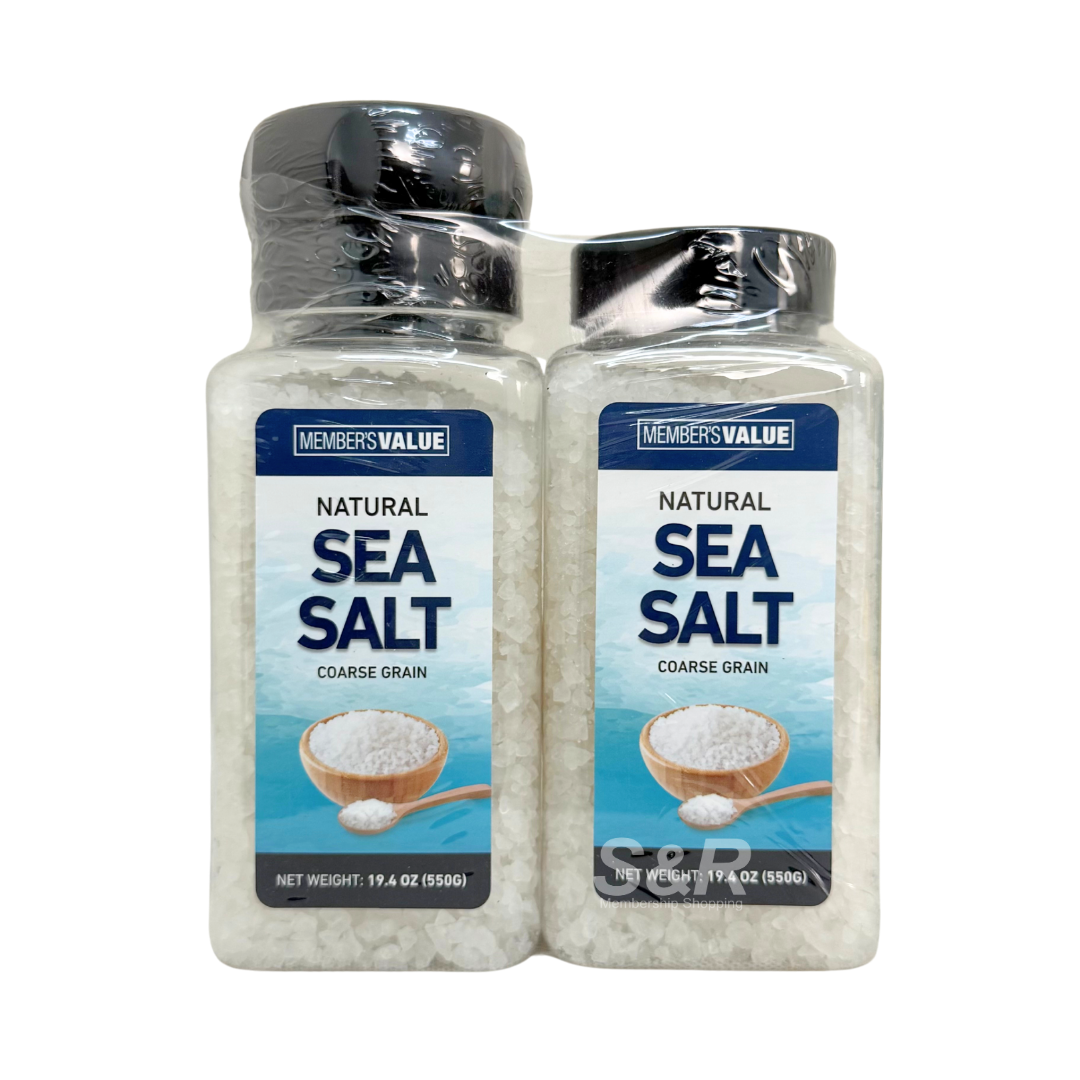 Member's Value Natural Sea Salt Coarse Grain 550g x 2 Pieces